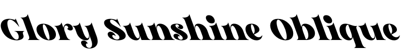 Glory Sunshine Oblique