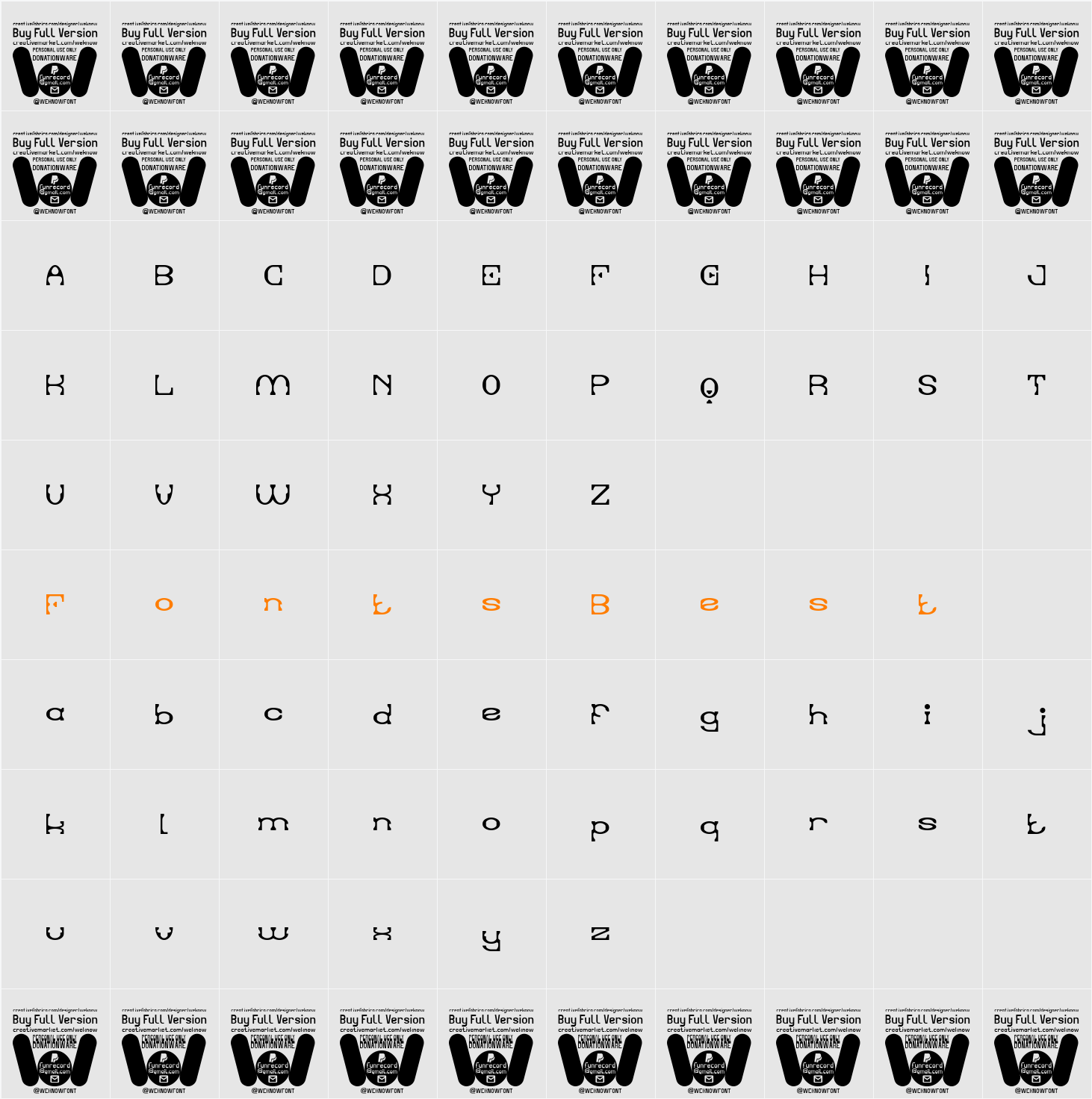 DEFAULT SYSTEM Character Map