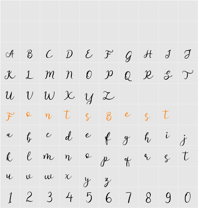 afnolyca Character Map