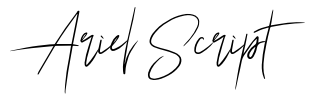 Ariel Script Font Image