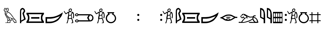 Meroitic - Hieroglyphics Font Image