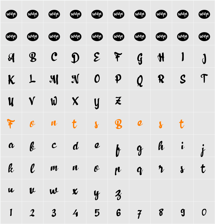 a Arus Balik Character Map