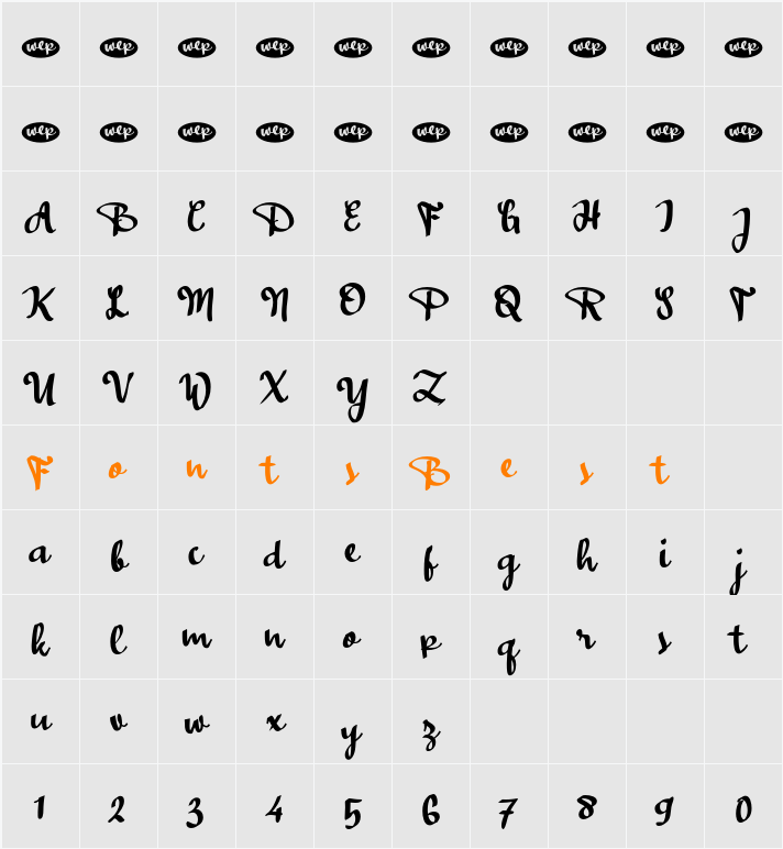 a Asalkan Character Map