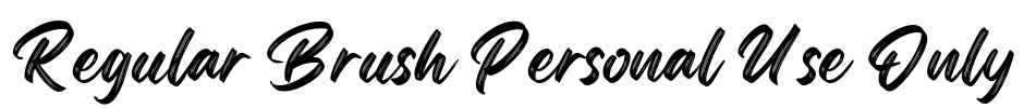 Regular Brush Personal Use Only Font Image