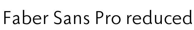 Faber Sans Pro reduced Font Image