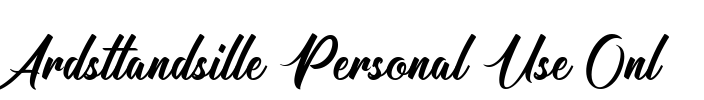 Ardsttandsille Personal Use Onl Font Image