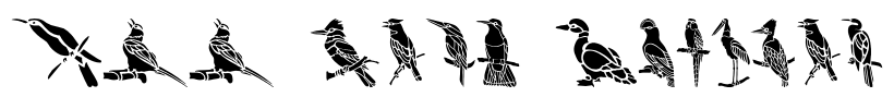 HFF Bird Stencil Font Image