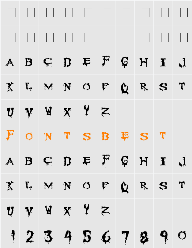Corpse Character Map
