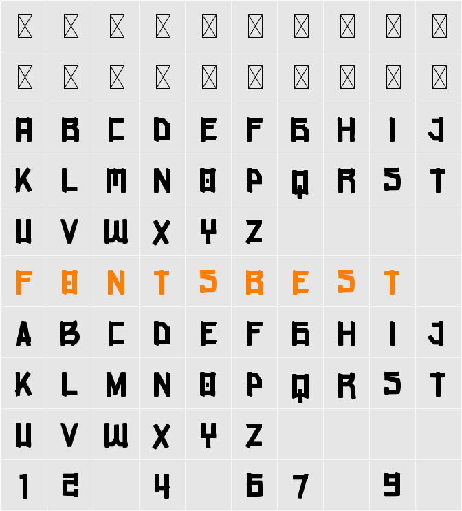 averago Character Map
