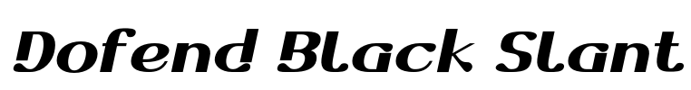 Dofend Black Slant Font Image