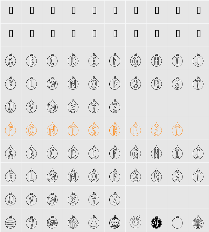 Ornamental Character Map