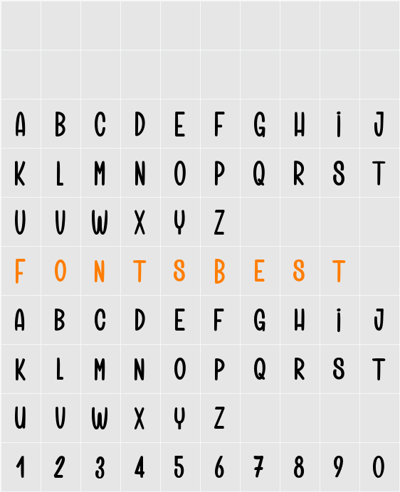 Artisanalerie 2_PersonalUseOnly Character Map