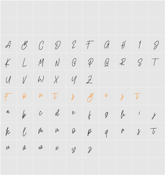 Artlines Free Character Map