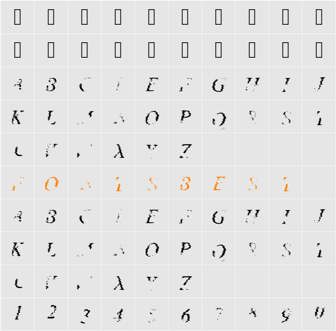 Glitch Gremlin Character Map