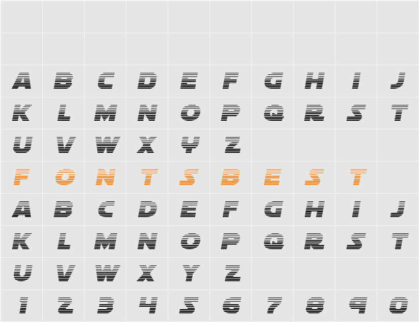 Soloist Gradient Character Map