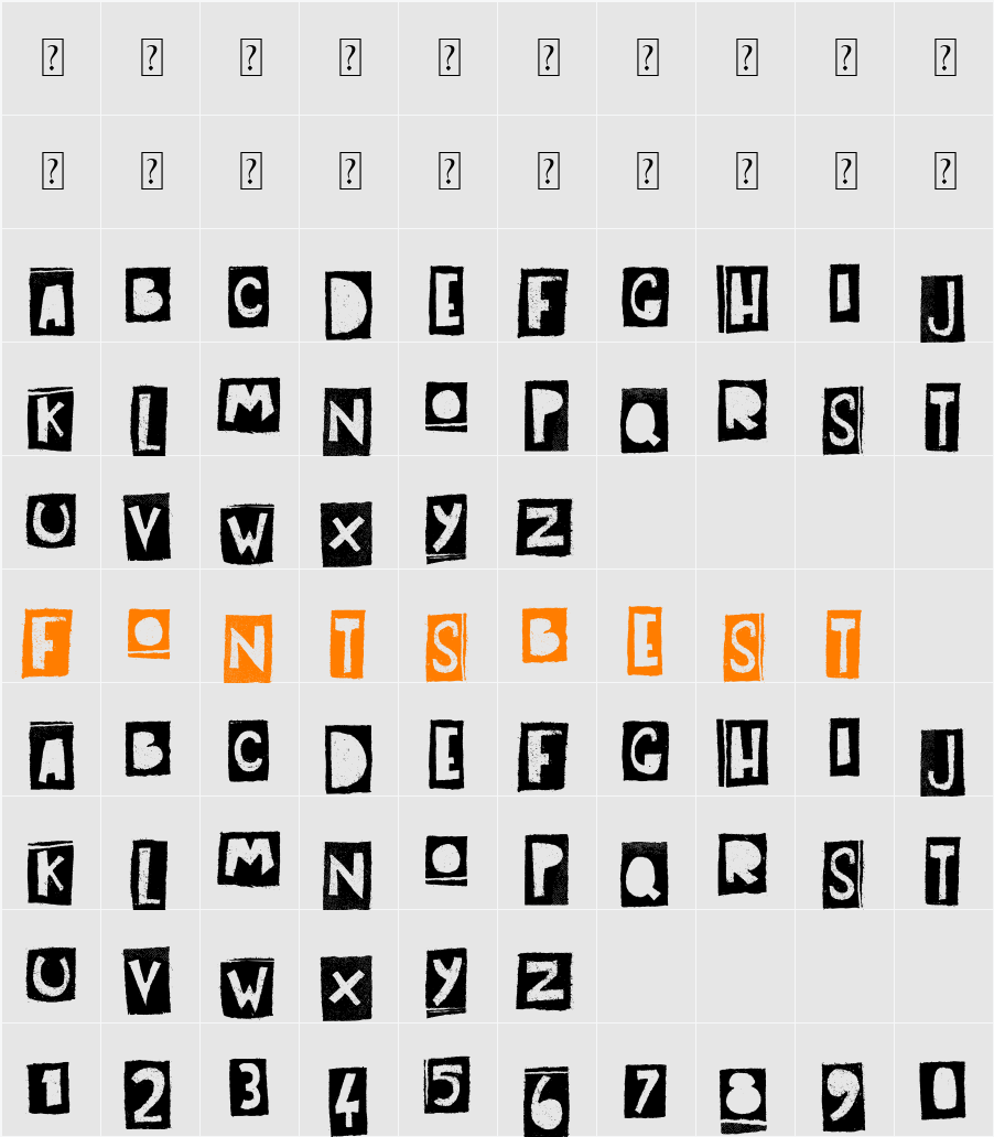 Art Post Character Map
