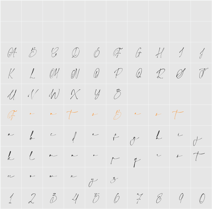 Rough Hearts Personal Use Only Character Map