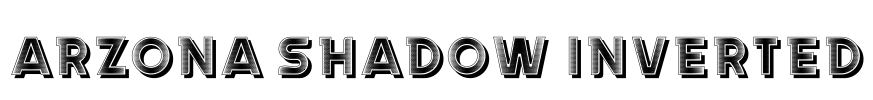 Arzona Shadow Inverted Font Image