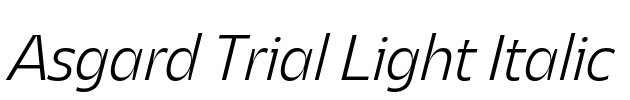 Asgard Trial Light Italic
