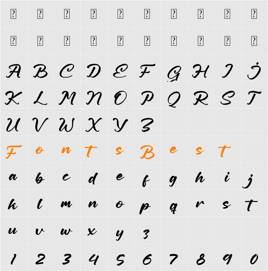 Callisya Novelyn Character Map