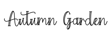 Autumn Garden Font Image