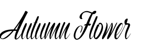 Autumn Flower Font Image