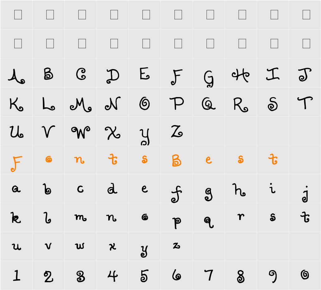 Lollipop Character Map