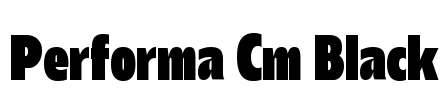 Performa Cm Black Font Image