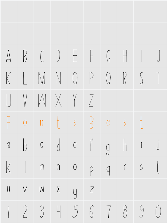 Asbah Character Map
