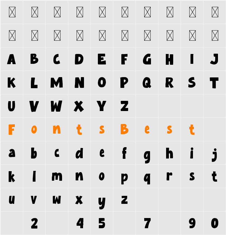 Artka Character Map