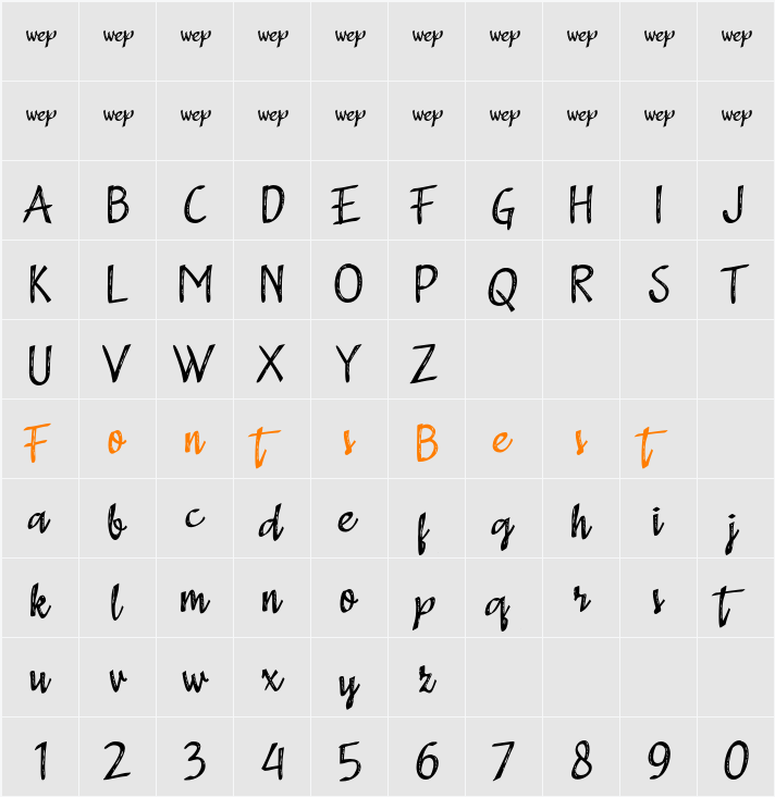 a Adistro Character Map
