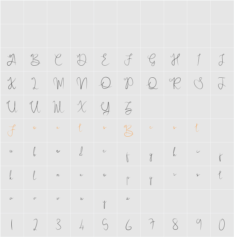Ayudia Character Map