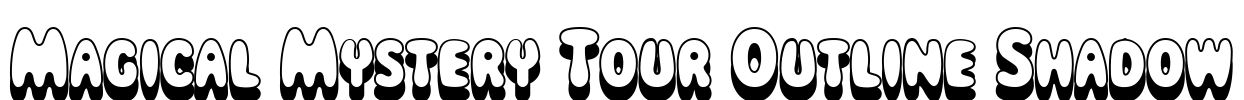 Magical Mystery Tour Outline Shadow Font Image