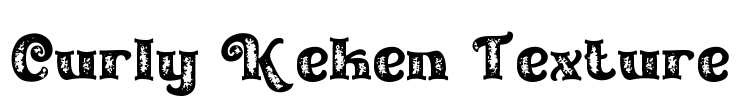 Curly Keken Texture Font Image