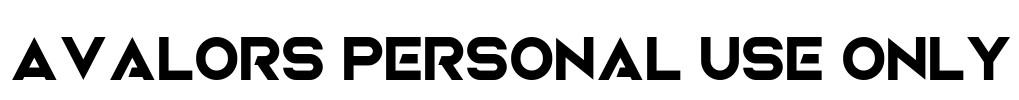 Avalors Personal Use Only Font Image