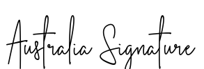 Australia Signature Font Image