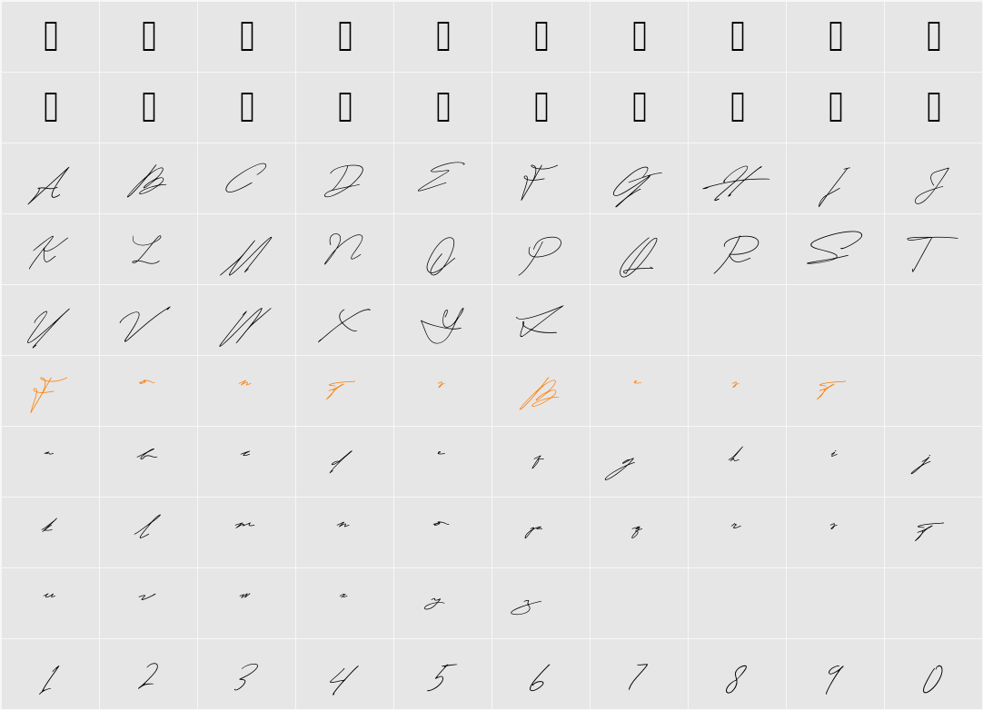 Jeshine Character Map