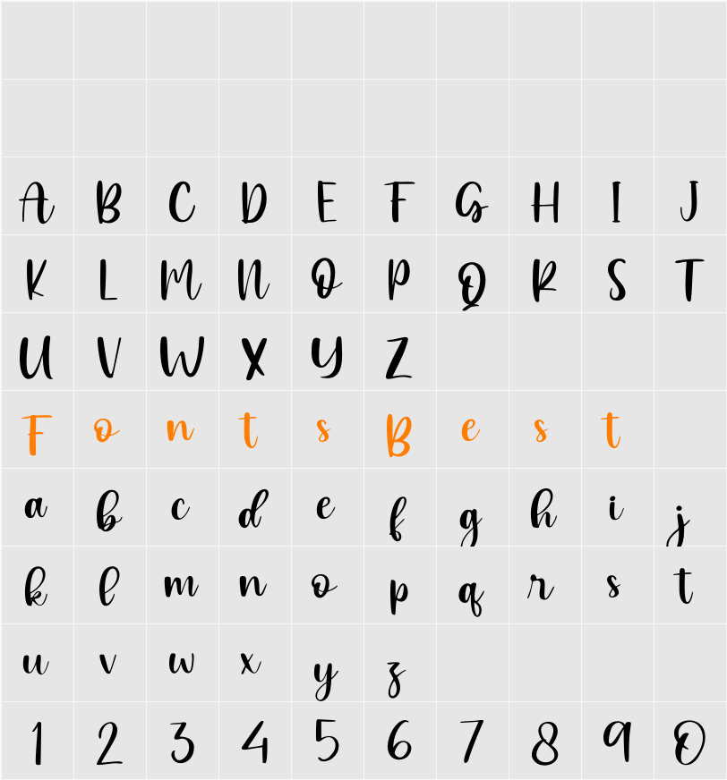 Authentic Heart - Personal Use Character Map