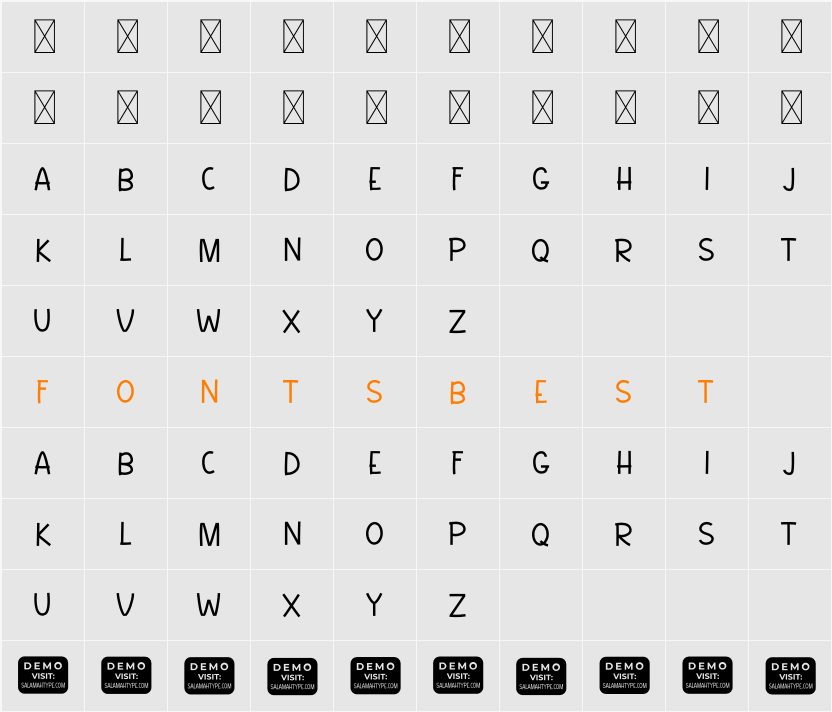 NicemilkDEMO Character Map