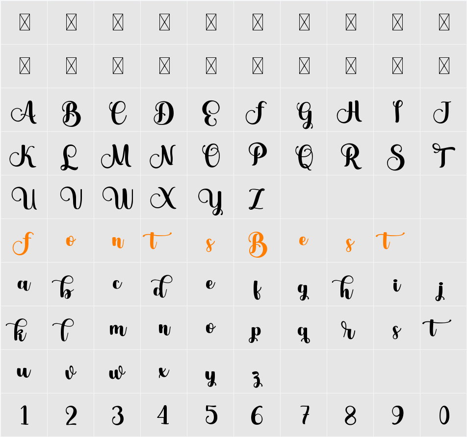 Asterik Character Map