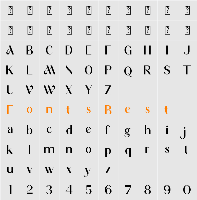 Augent Character Map