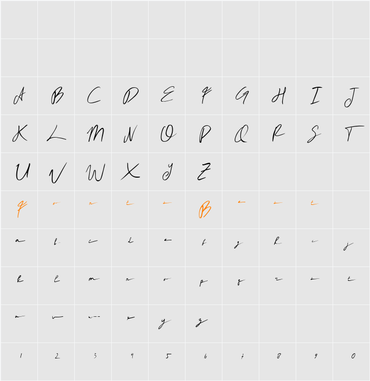 Rhoutte Ganol Ita Character Map