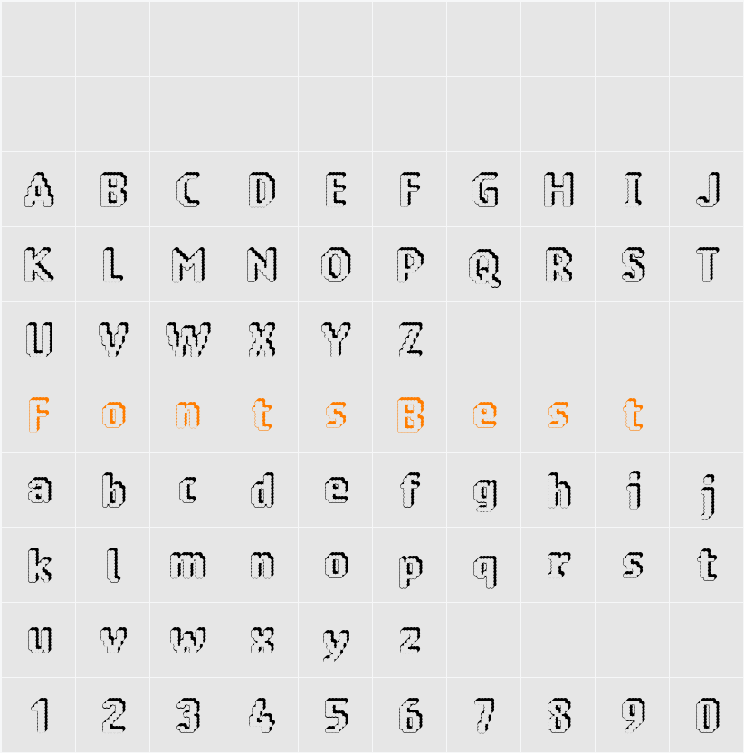 14 LED Rised Character Map