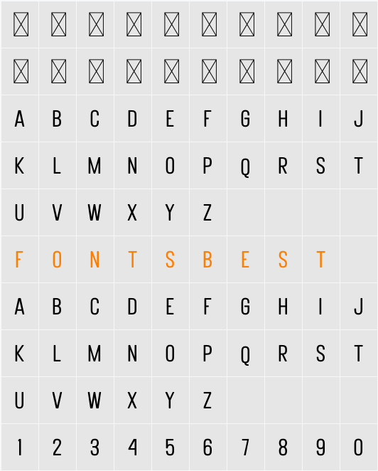 Votrag Character Map