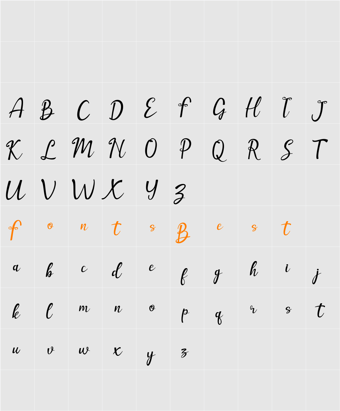 amellia Character Map