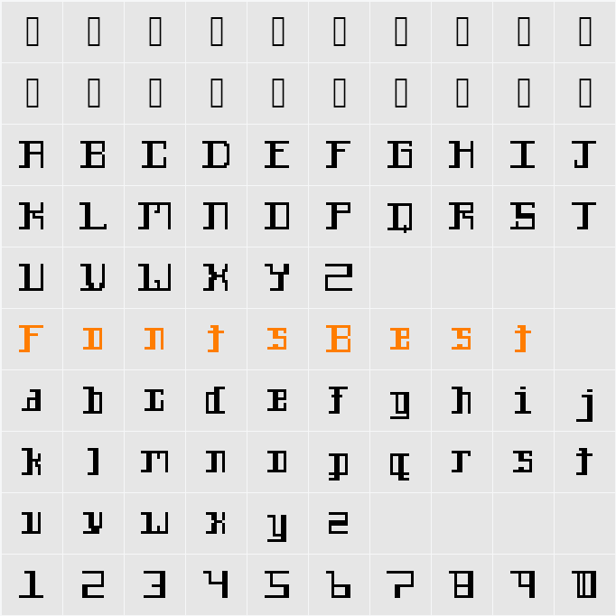TerminalVelocity Character Map