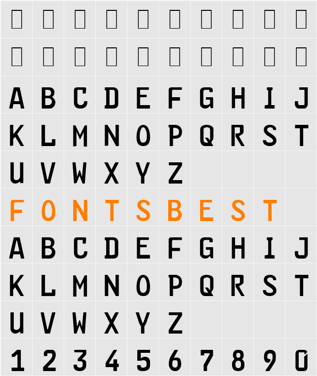 FE-Font Character Map