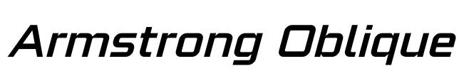 Armstrong Oblique Font Image