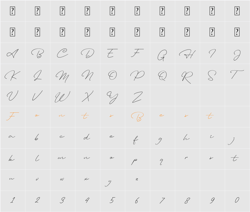 Ausberg Character Map