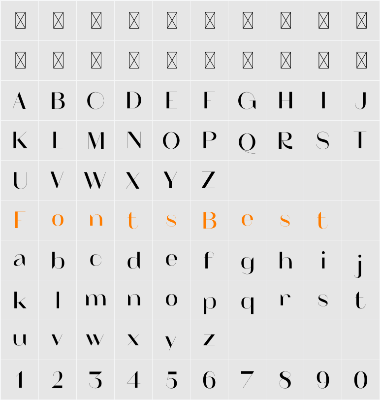 Arthead FREE Character Map